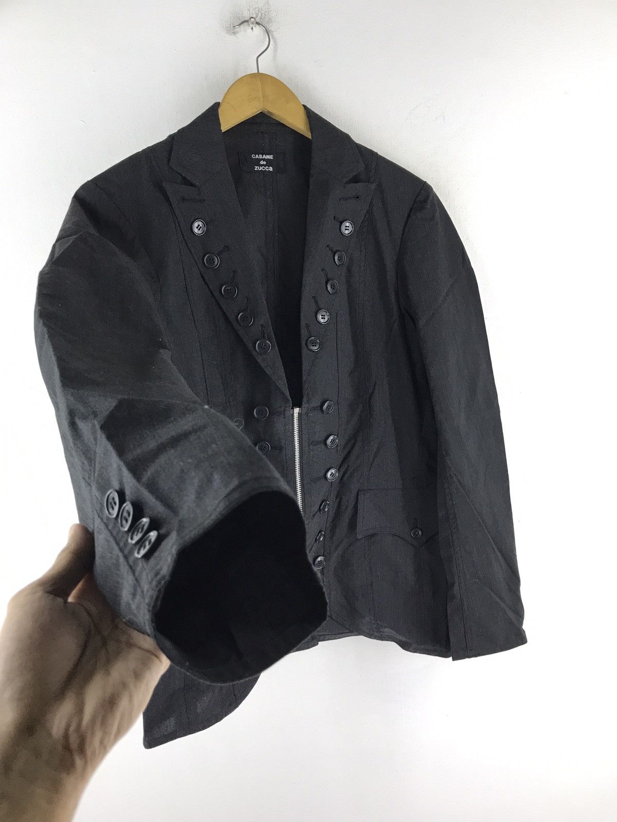 CABANE de ZUCCa CABANE DE ZUCCA UNTRUCTURED BUTTON ZIPPER MASE IN JAPAN Size US M / EU 48-50 / 2 - 6 Thumbnail