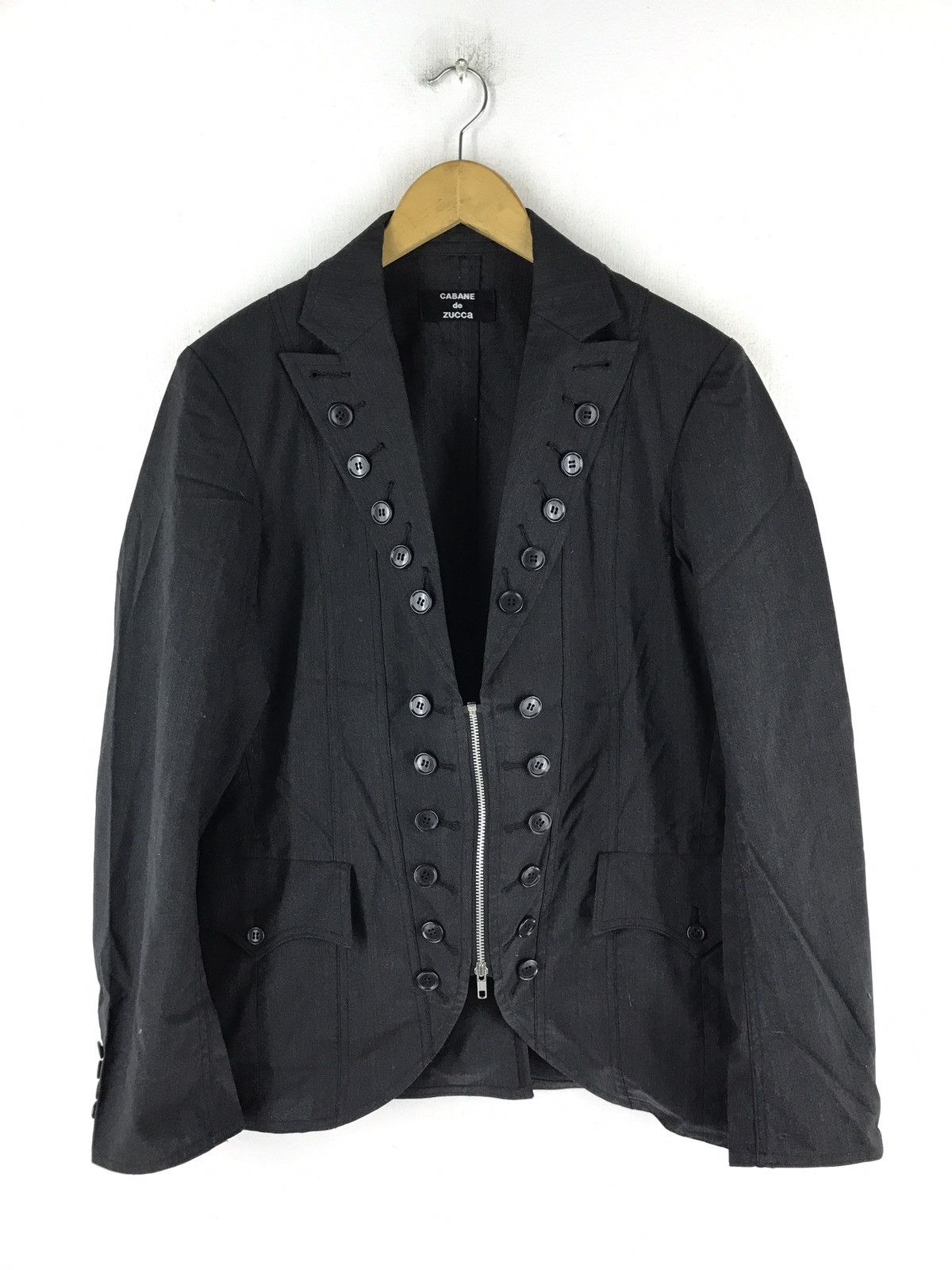 CABANE de ZUCCa CABANE DE ZUCCA UNTRUCTURED BUTTON ZIPPER MASE IN JAPAN Size US M / EU 48-50 / 2 - 1 Thumbnail