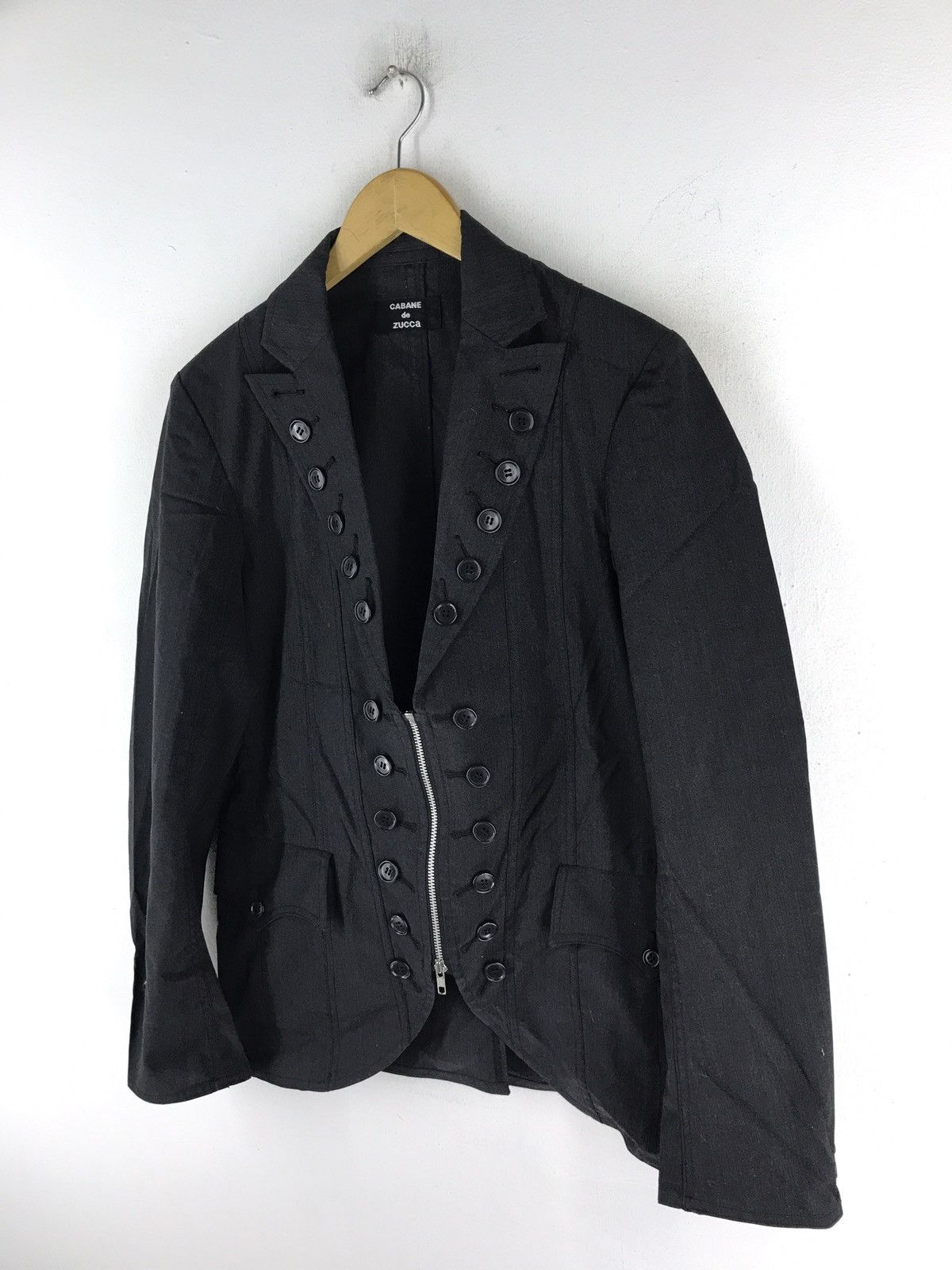 CABANE de ZUCCa CABANE DE ZUCCA UNTRUCTURED BUTTON ZIPPER MASE IN JAPAN Size US M / EU 48-50 / 2 - 3 Thumbnail