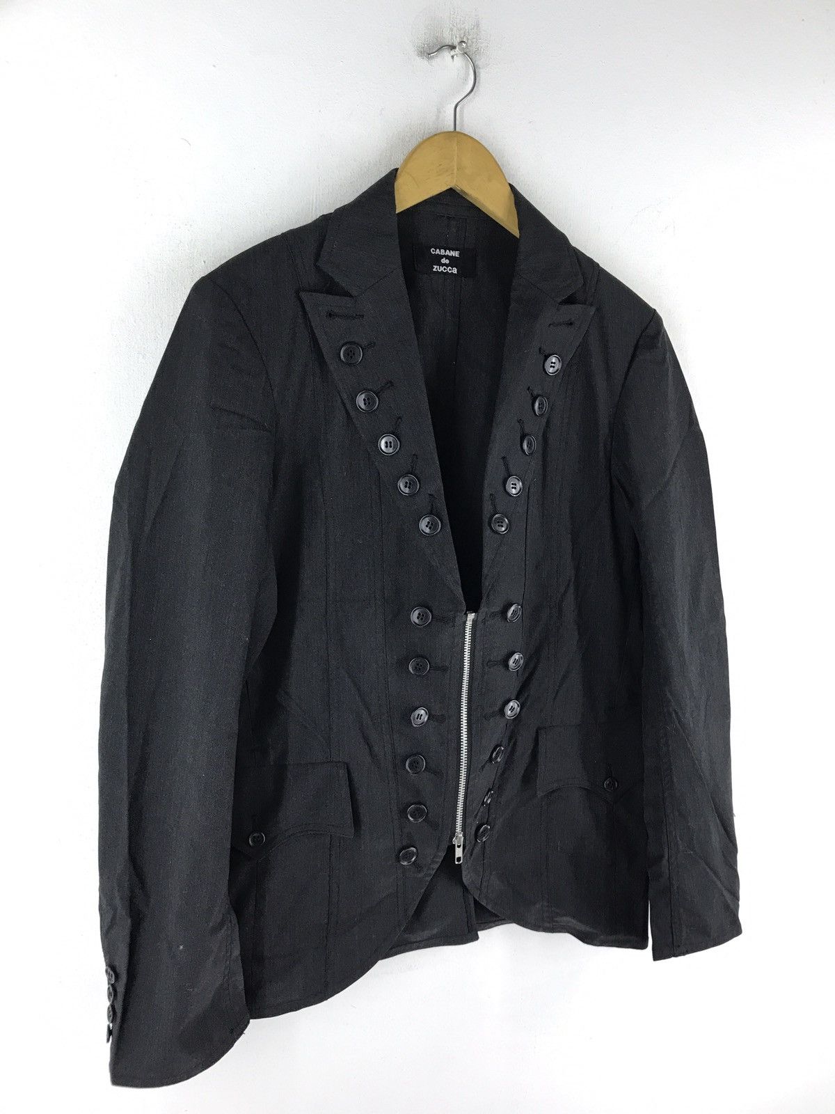 CABANE de ZUCCa CABANE DE ZUCCA UNTRUCTURED BUTTON ZIPPER MASE IN JAPAN Size US M / EU 48-50 / 2 - 2 Thumbnail