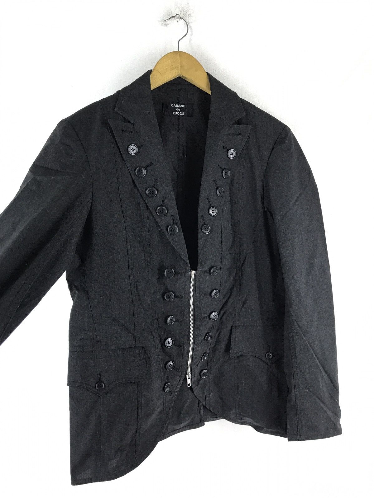 CABANE de ZUCCa CABANE DE ZUCCA UNTRUCTURED BUTTON ZIPPER MASE IN JAPAN Size US M / EU 48-50 / 2 - 5 Thumbnail