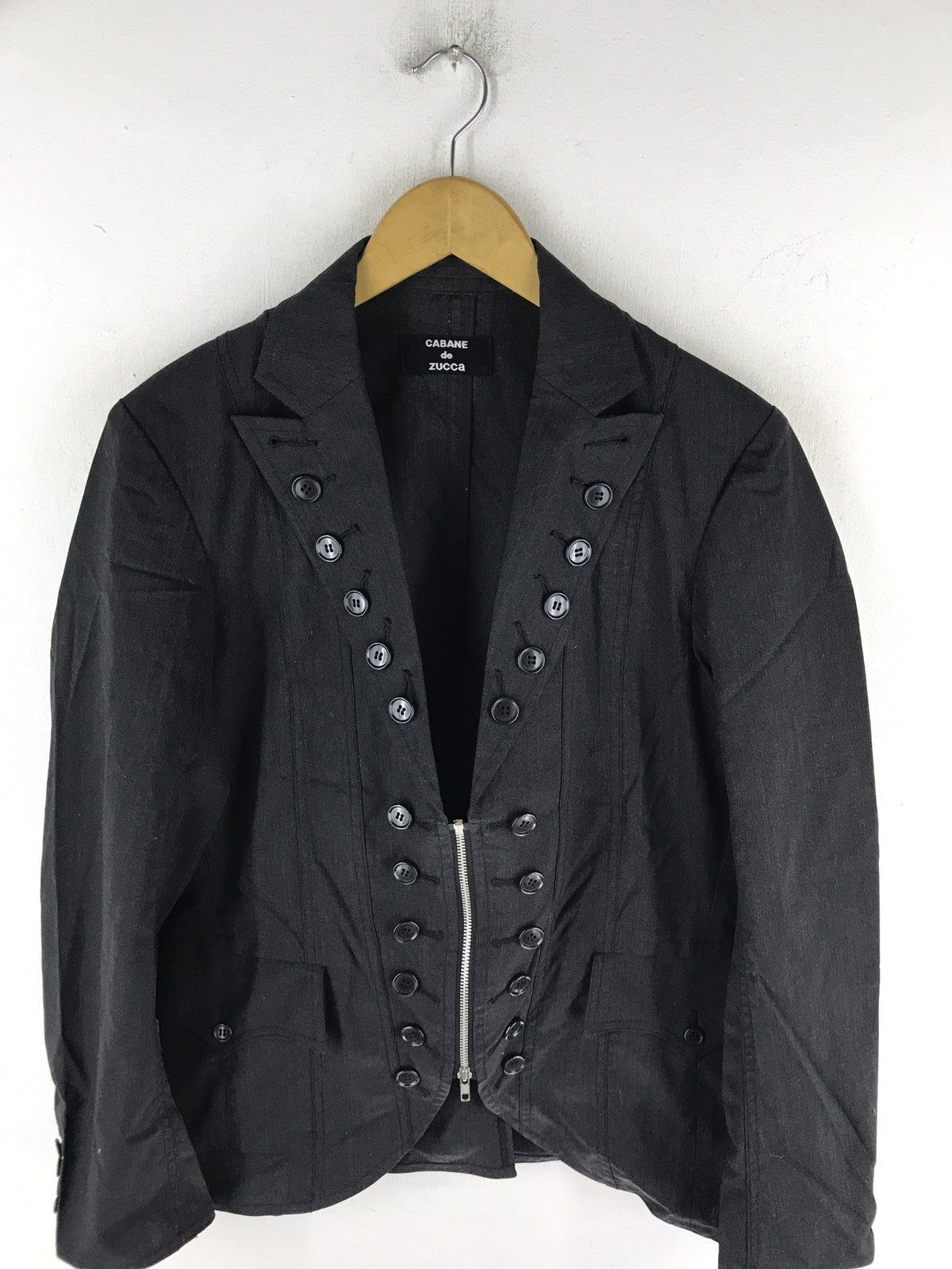 CABANE de ZUCCa CABANE DE ZUCCA UNTRUCTURED BUTTON ZIPPER MASE IN JAPAN Size US M / EU 48-50 / 2 - 4 Thumbnail