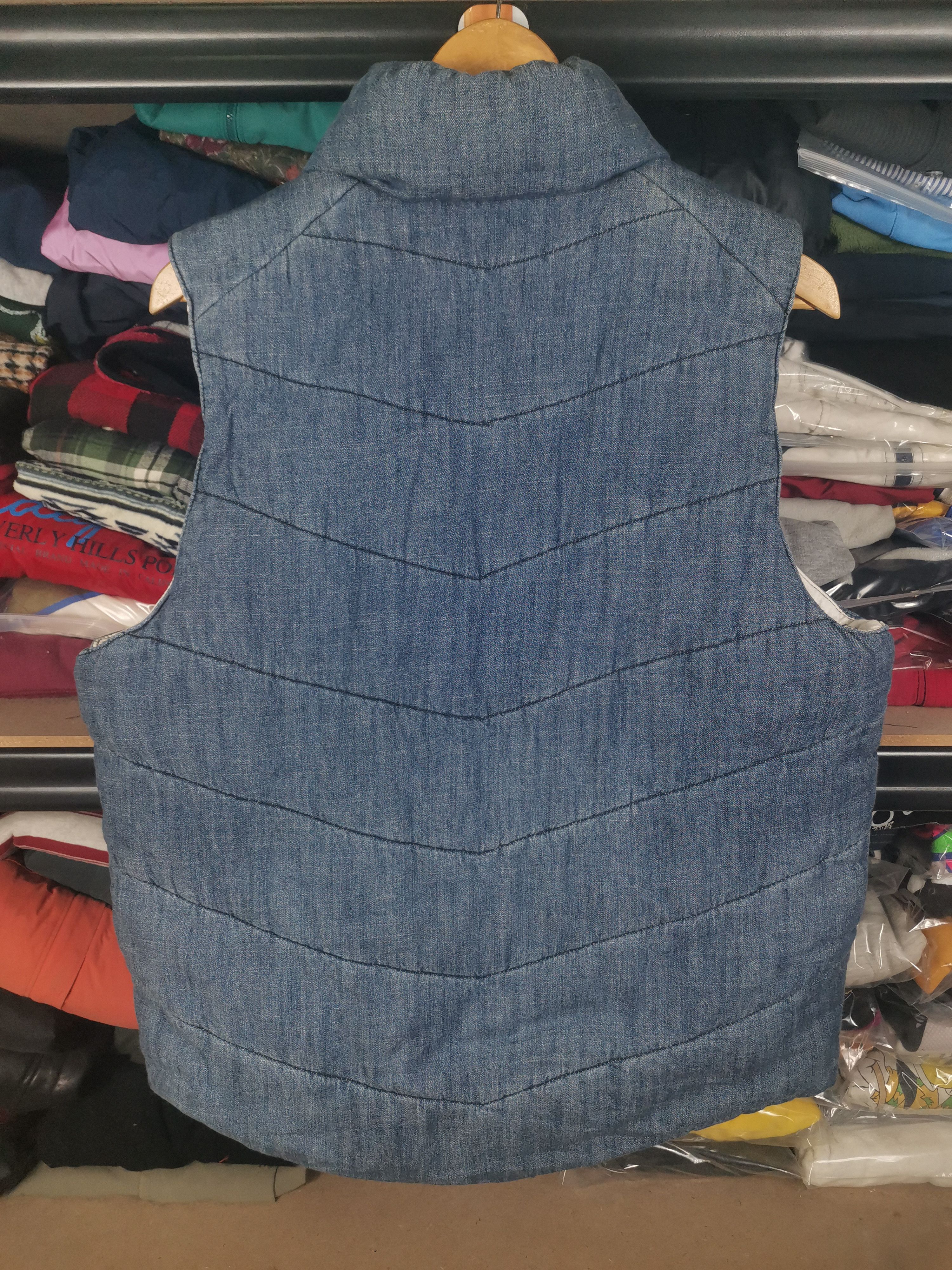 Japanese Brand Vintage Japanese Brand Denim Puffer Vest Size US M / EU 48-50 / 2 - 2 Thumbnail