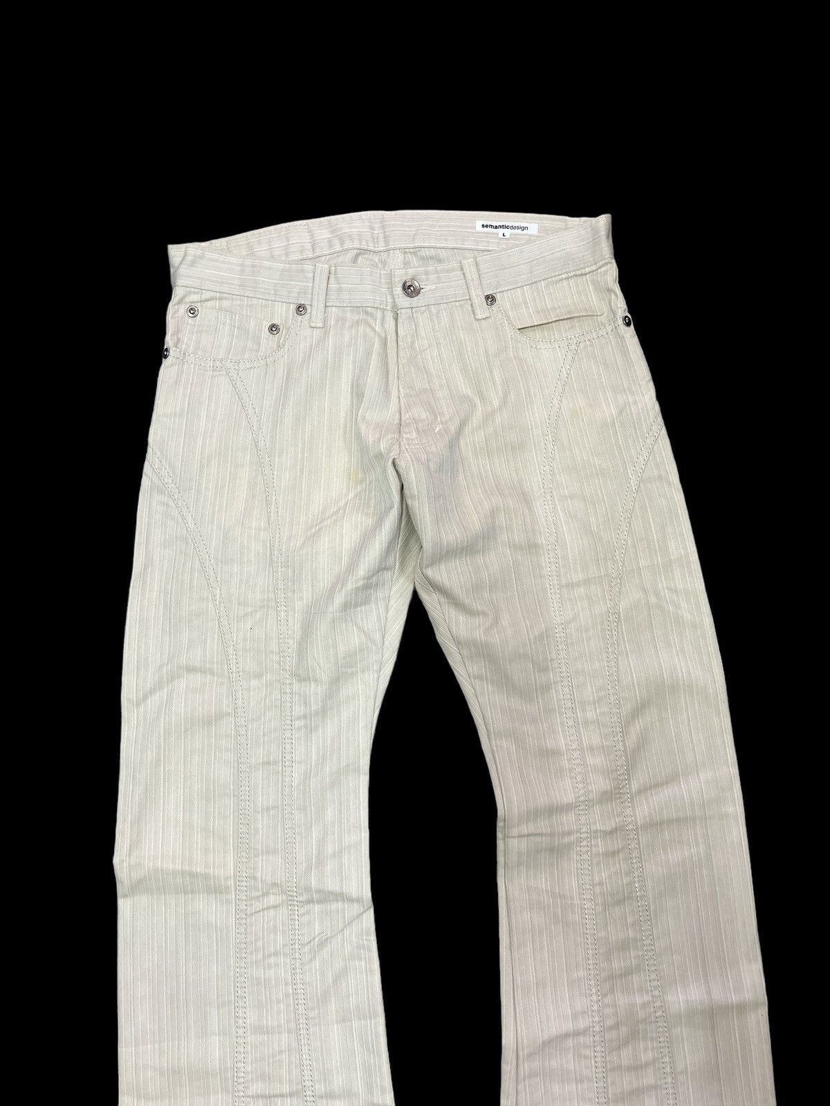 Japanese Brand × Vintage FLARED💥SEMANTIC DESIGN COTTON PANT Size US 31 - 3 Thumbnail