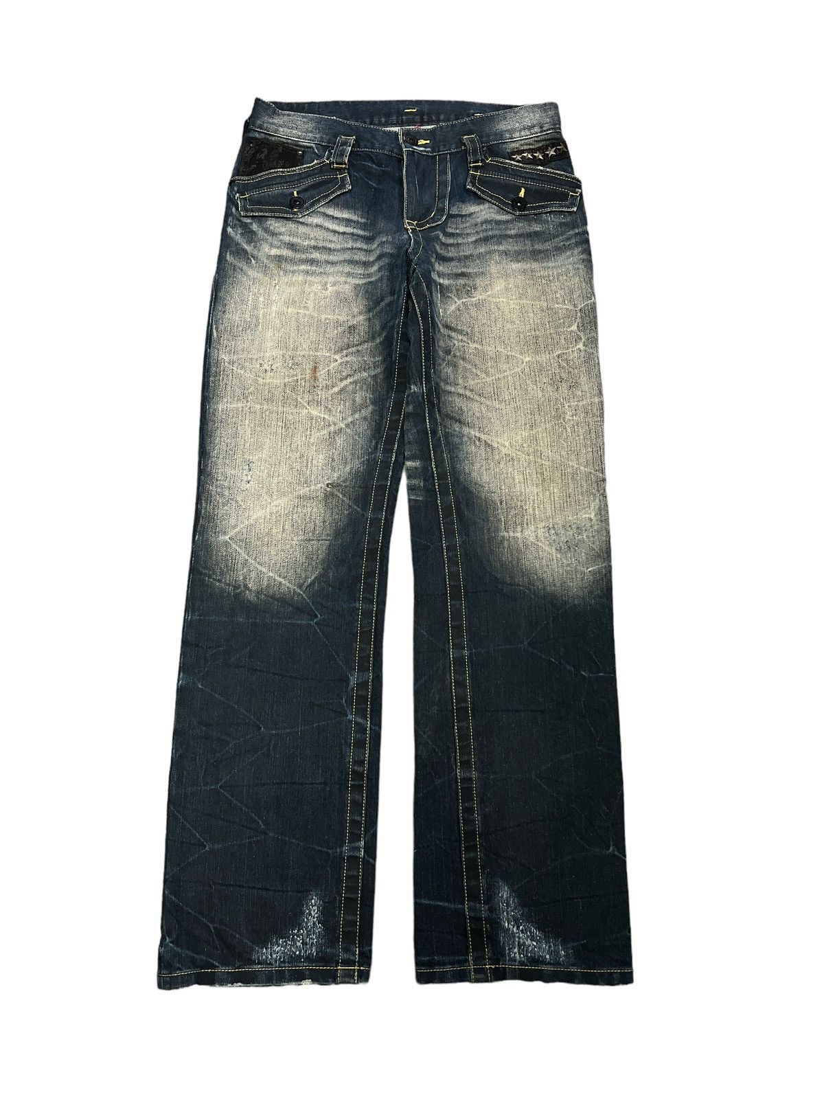 Japanese Brand × Vintage GRAIL🔥JAPANESE BRAND ARMYOFNO DISTRESSED DENIM PANT Size US 31 - 1 Thumbnail