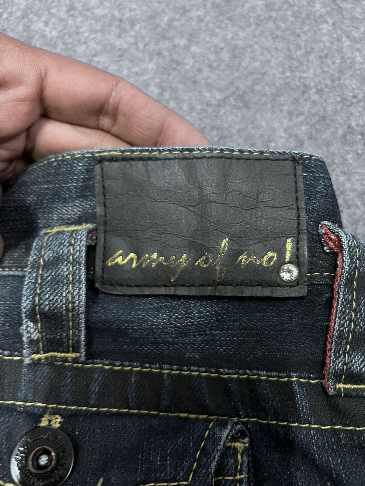 Japanese Brand × Vintage GRAIL🔥JAPANESE BRAND ARMYOFNO DISTRESSED DENIM PANT Size US 31 - 7 Thumbnail
