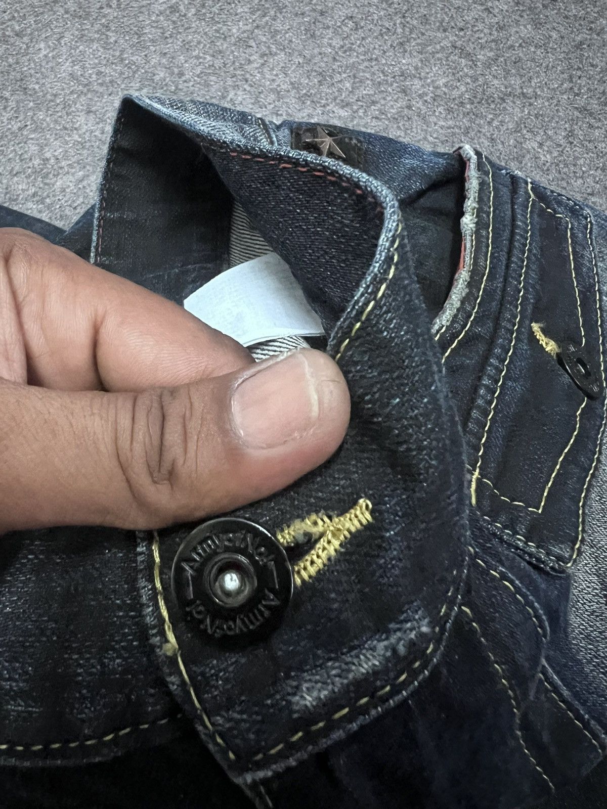 Japanese Brand × Vintage GRAIL🔥JAPANESE BRAND ARMYOFNO DISTRESSED DENIM PANT Size US 31 - 10 Thumbnail