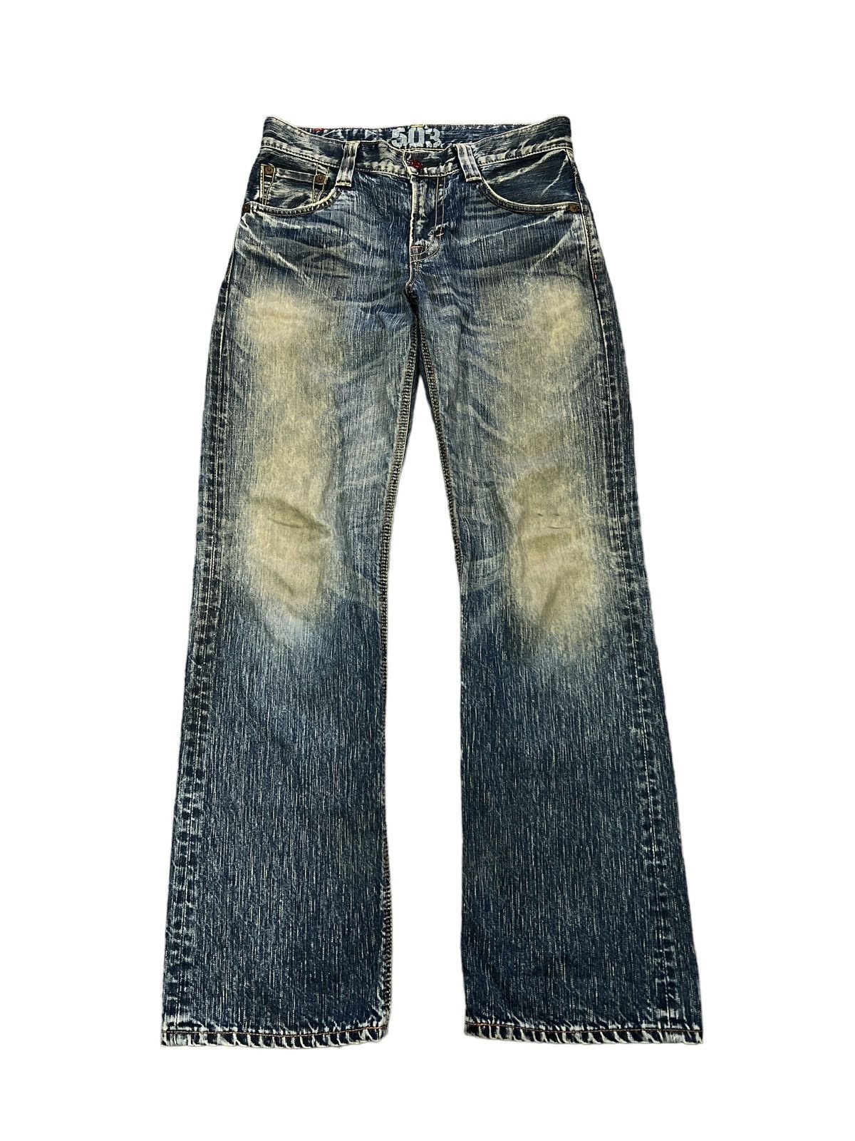 Vintage FLARED💥EDWIN 503 DISTRESSED DENIM PANT Size US 31 - 1 Thumbnail