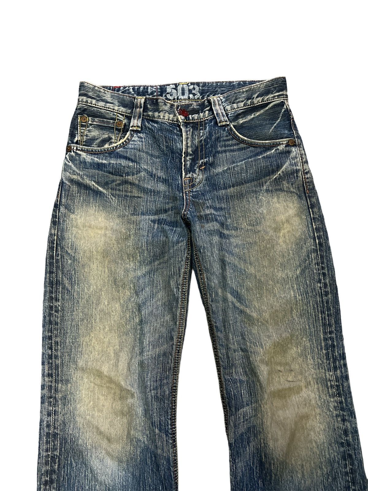 Vintage FLARED💥EDWIN 503 DISTRESSED DENIM PANT Size US 31 - 3 Thumbnail