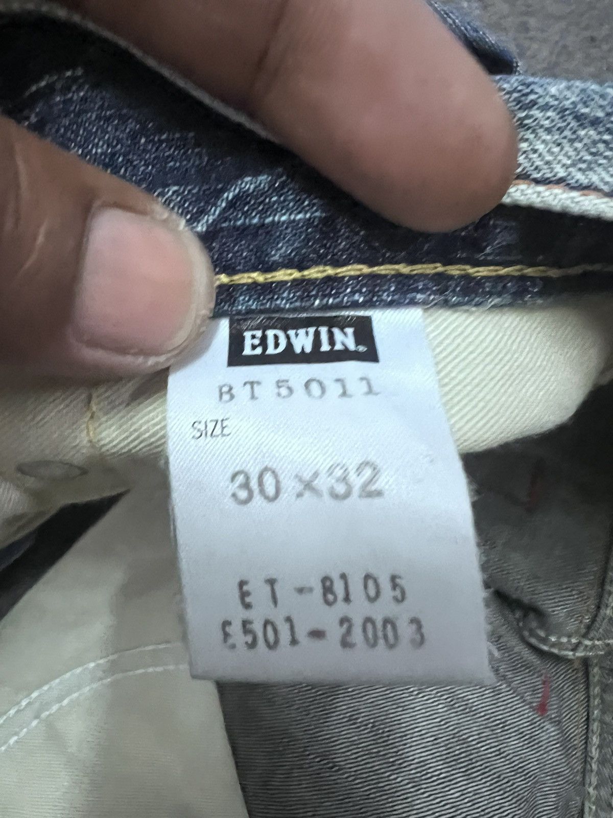 Vintage FLARED💥EDWIN 503 DISTRESSED DENIM PANT Size US 31 - 8 Thumbnail
