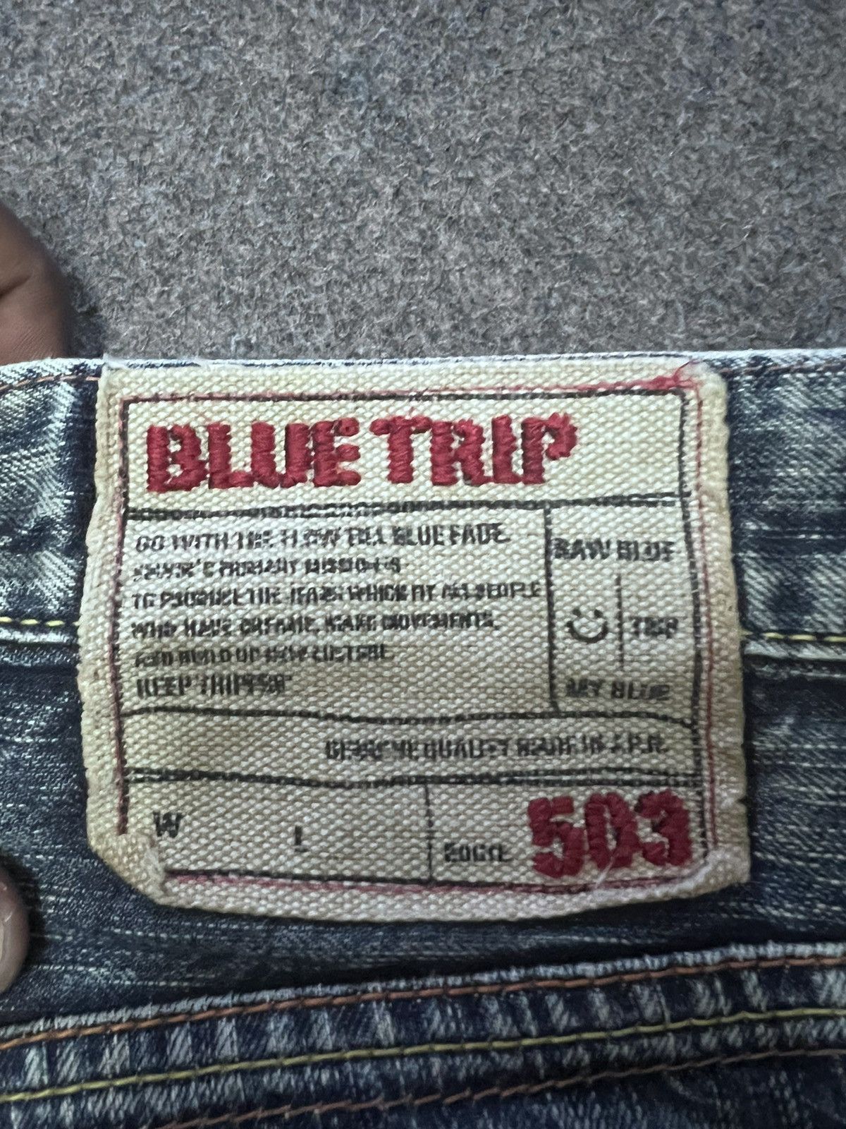Vintage FLARED💥EDWIN 503 DISTRESSED DENIM PANT Size US 31 - 7 Thumbnail