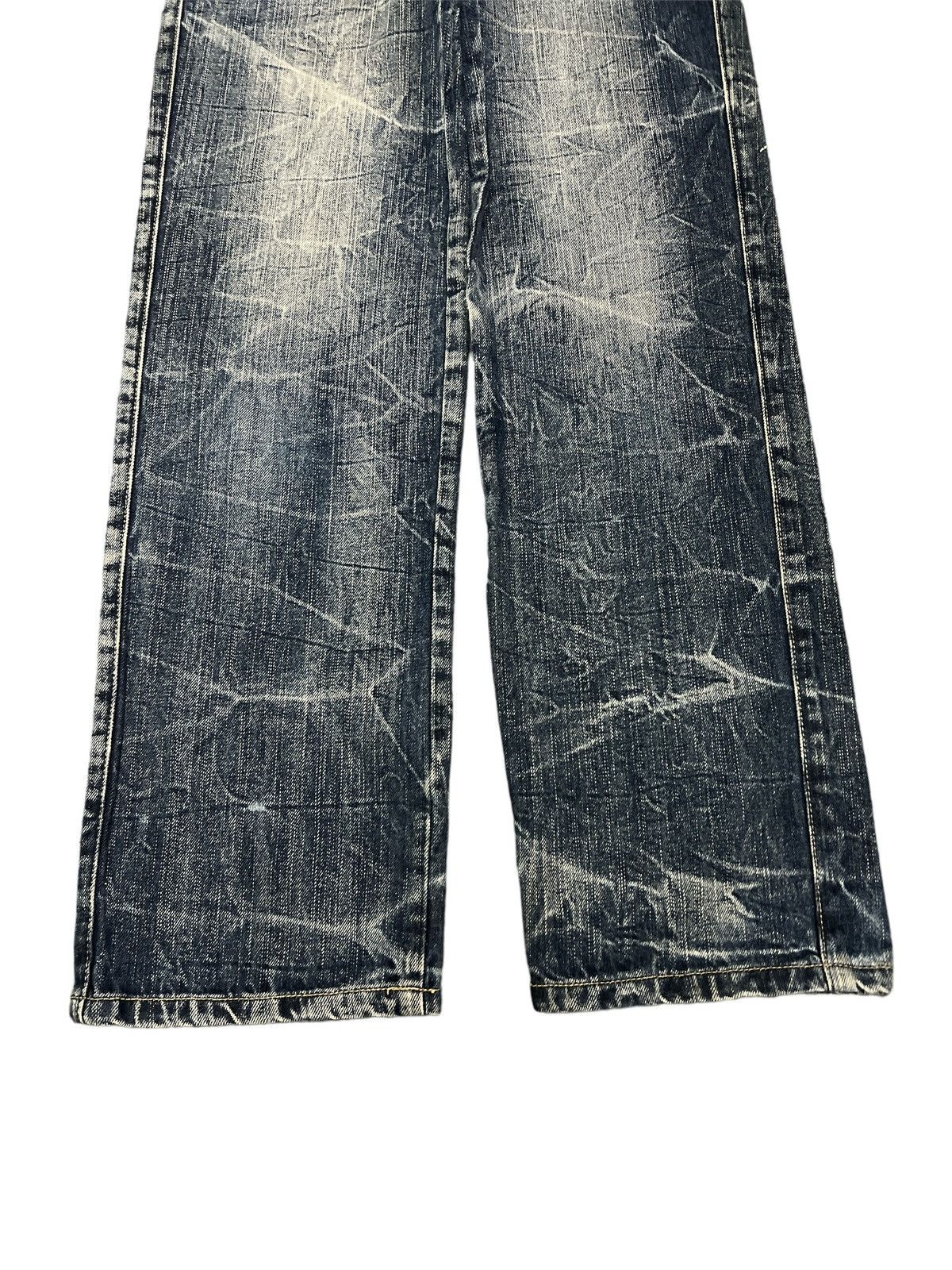 Japanese Brand FIRE🔥DOUBLE WAIST DISTRESSED DENIM PANT Size US 28 / EU 44 - 3 Thumbnail