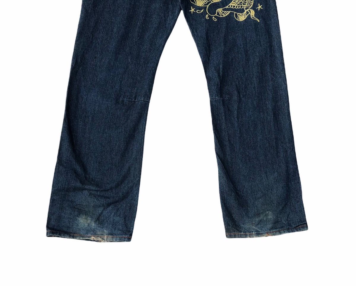 Christian Audigier Ed hardy Tattoo Embroidery Tiger Skull Jeans Size US 36 / EU 52 - 9 Thumbnail