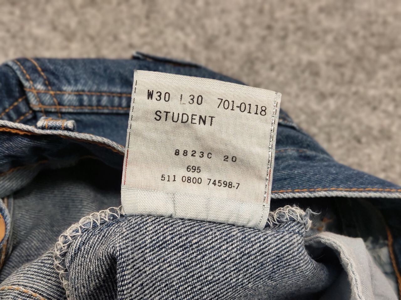 Levi's Vintage 90's levis 501 student Blue Denim Jeans Made in USA Size 30" / US 8 / IT 44 - 19 Thumbnail