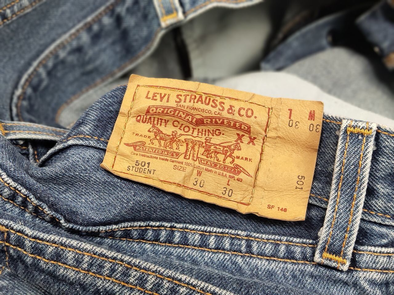 Levi's Vintage 90's levis 501 student Blue Denim Jeans Made in USA Size 30" / US 8 / IT 44 - 17 Thumbnail