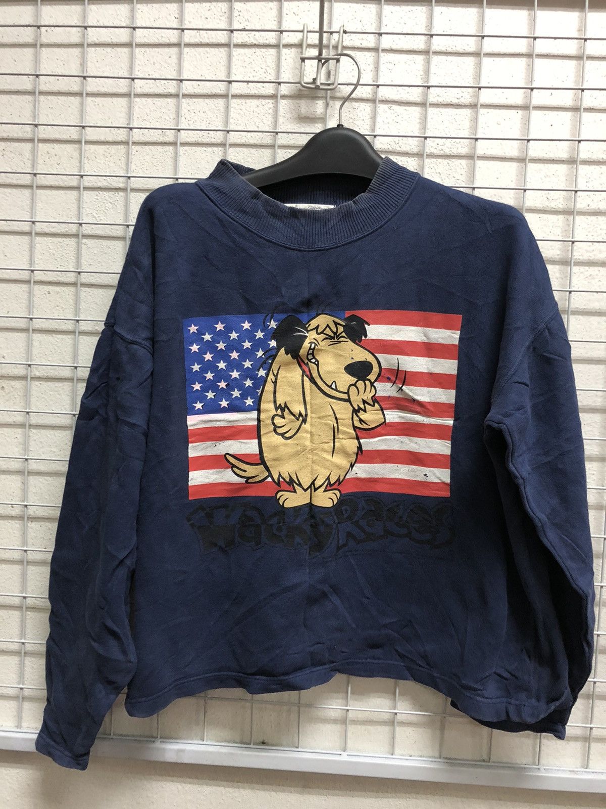 image of Cartoon Network x Vintage Wacky Races Muttley Sweatshirt in Darkblue, Men's (Size Medium)