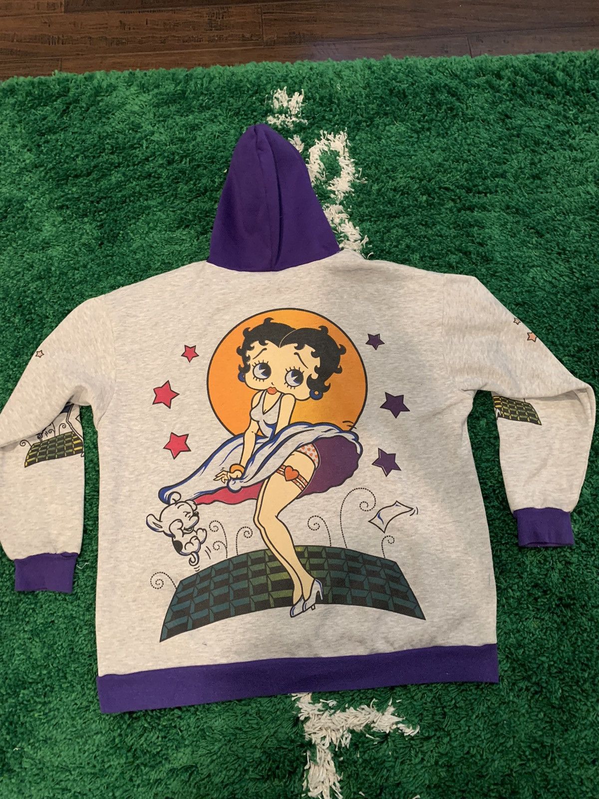 Vintage 90s Betty Boop Hoodie Size US L / EU 52-54 / 3 - 3 Thumbnail