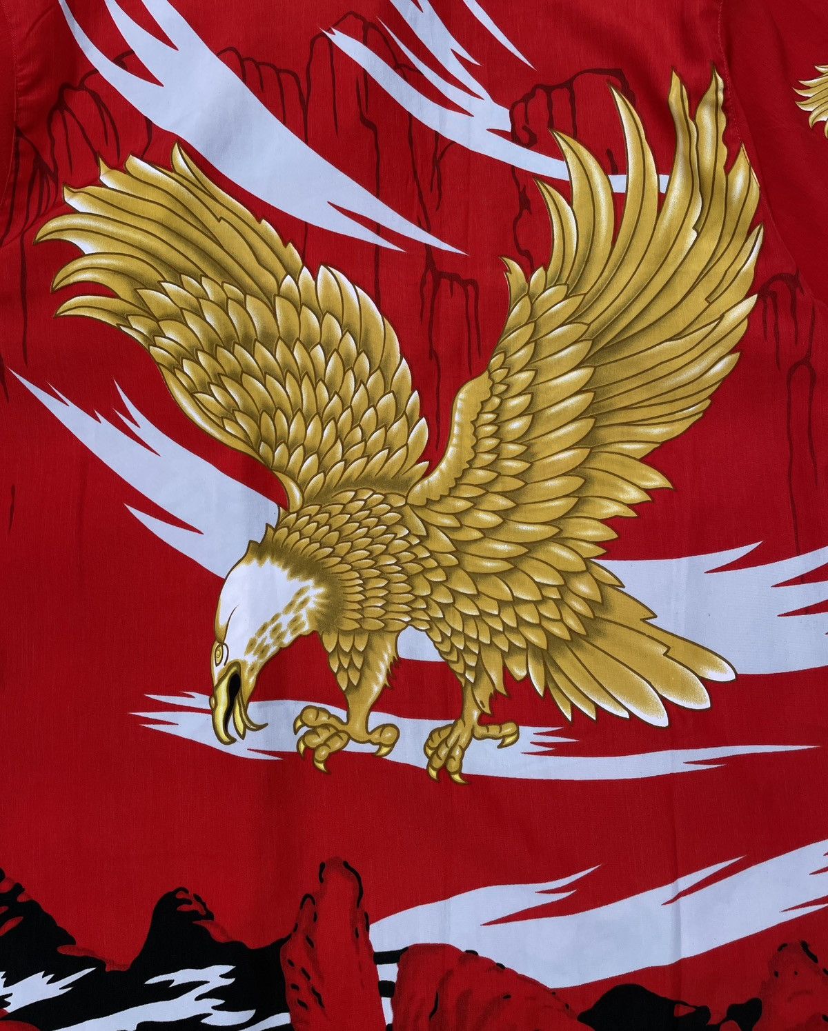 Vintage Vintage 00s Fuhua Gold Eagle Crazy Shirt Size US S / EU 44-46 / 1 - 6 Thumbnail