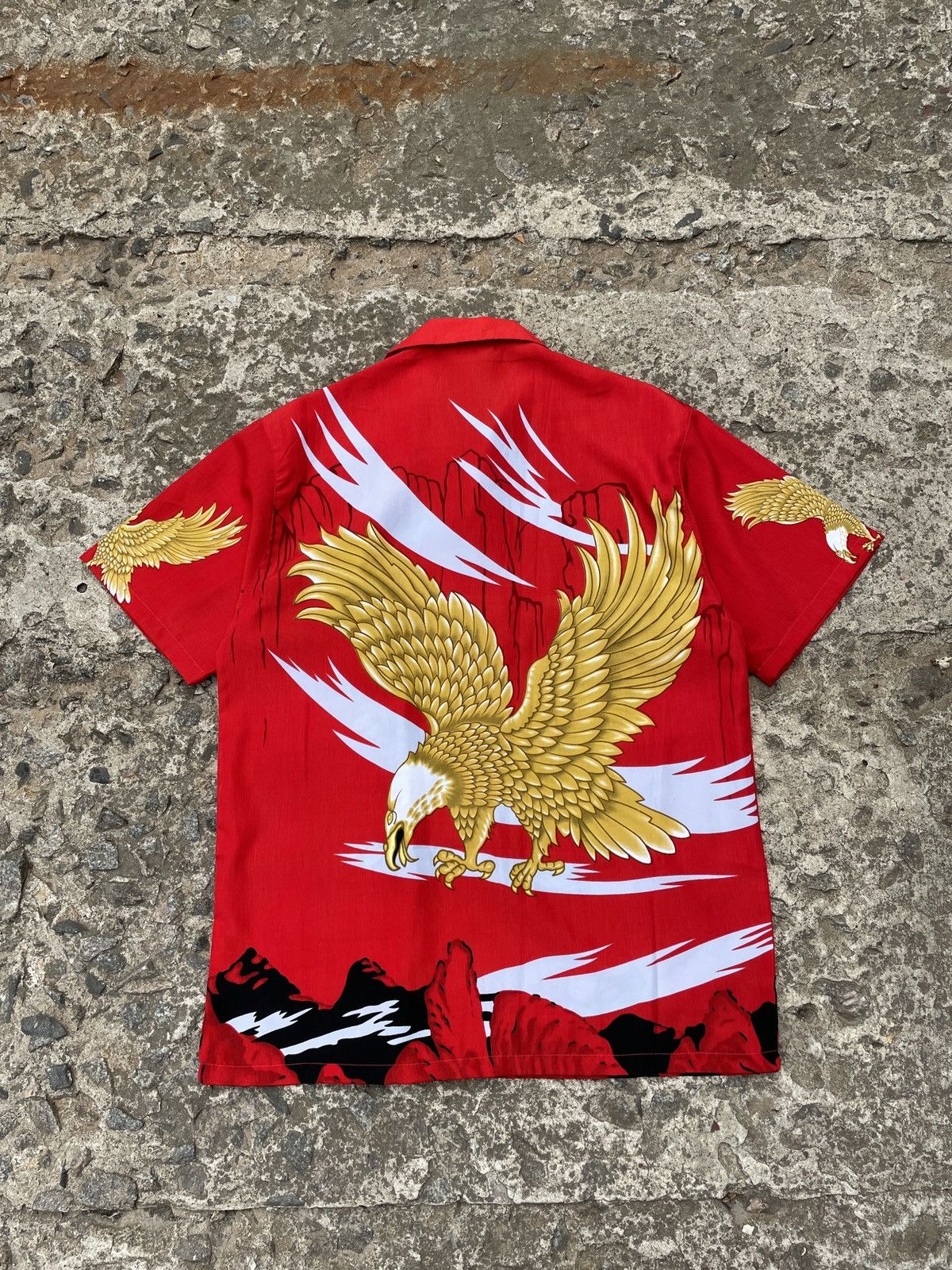 Vintage Vintage 00s Fuhua Gold Eagle Crazy Shirt Size US S / EU 44-46 / 1 - 5 Thumbnail