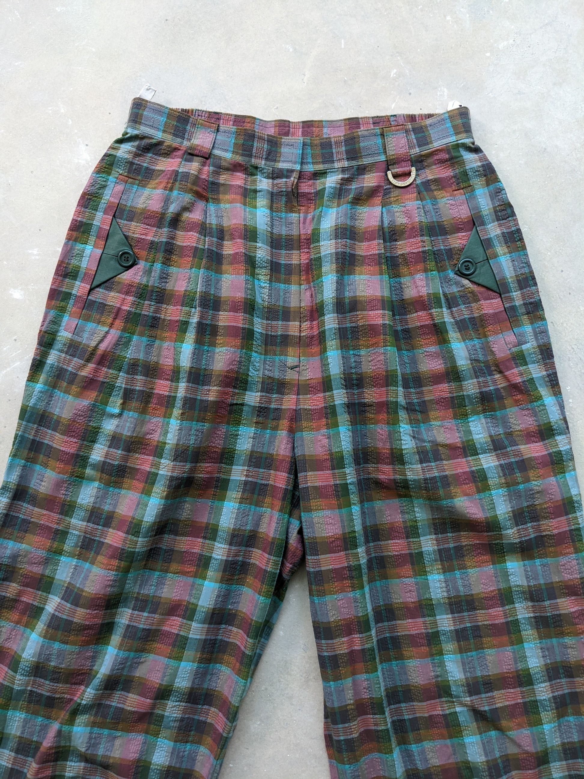 Christian Dior Monsieur × Designer Christian Dior Checkered Pants Punk Style Size 25" / US 0 / IT 36 - 6 Thumbnail