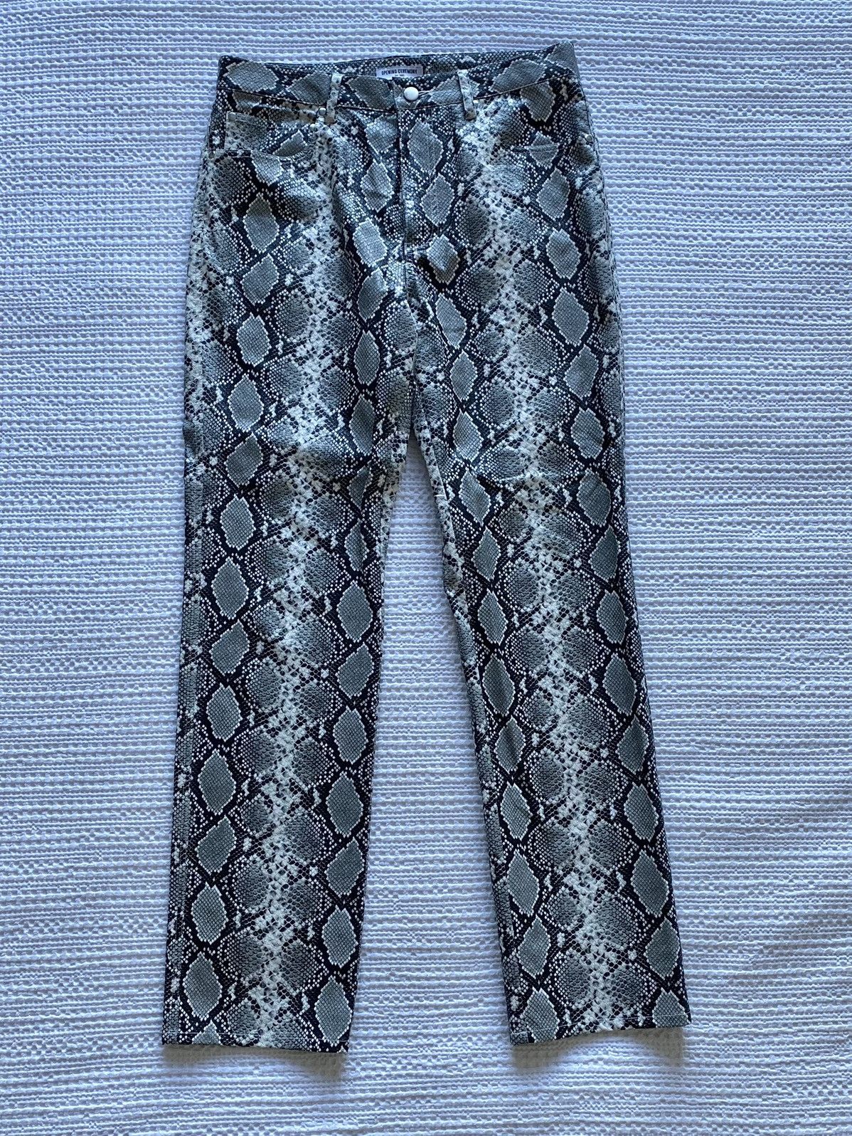 Opening Ceremony Men's Gray Faux-snakeskin pants Size US 30 / EU 46 - 2 Thumbnail