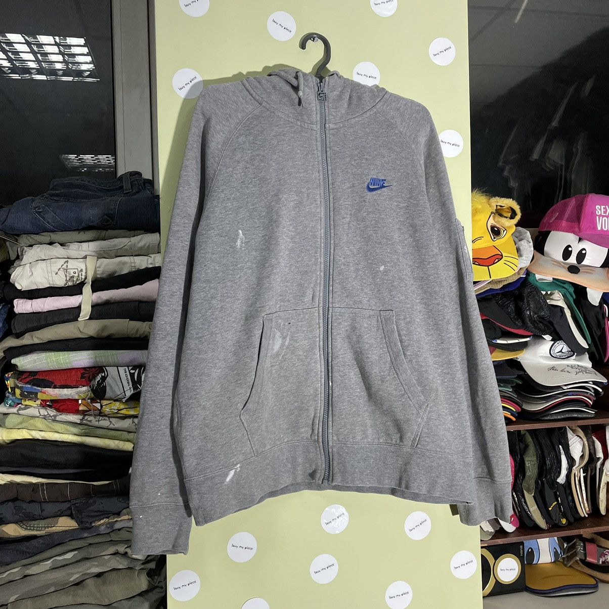 Vintage Vintage Nike Zip Hoodie Faded Distressed Grunge Streetwear L Size US L / EU 52-54 / 3 - 3 Thumbnail