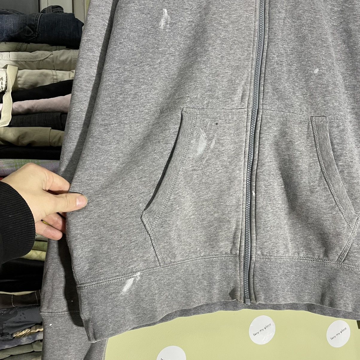 Vintage Vintage Nike Zip Hoodie Faded Distressed Grunge Streetwear L Size US L / EU 52-54 / 3 - 6 Thumbnail