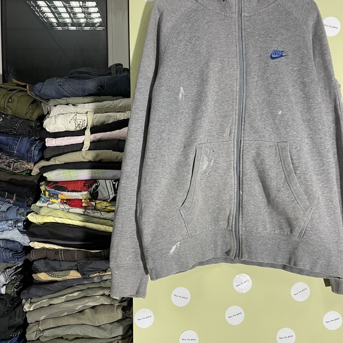 Vintage Vintage Nike Zip Hoodie Faded Distressed Grunge Streetwear L Size US L / EU 52-54 / 3 - 4 Thumbnail