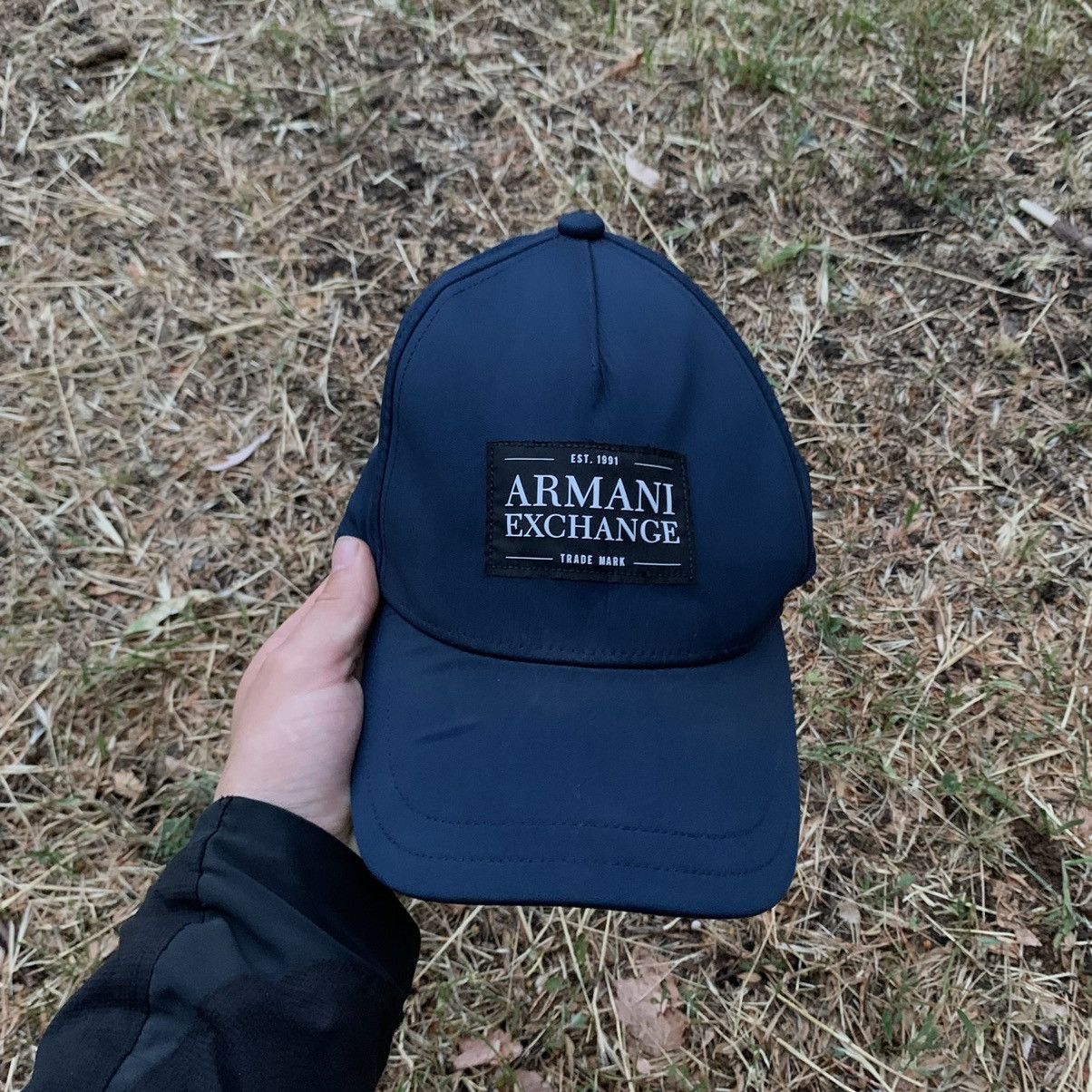 Vintage Vintage Y2K Armani Exchange Logo Cap Hat Streetwear Baggy OS Size ONE SIZE - 1 Thumbnail