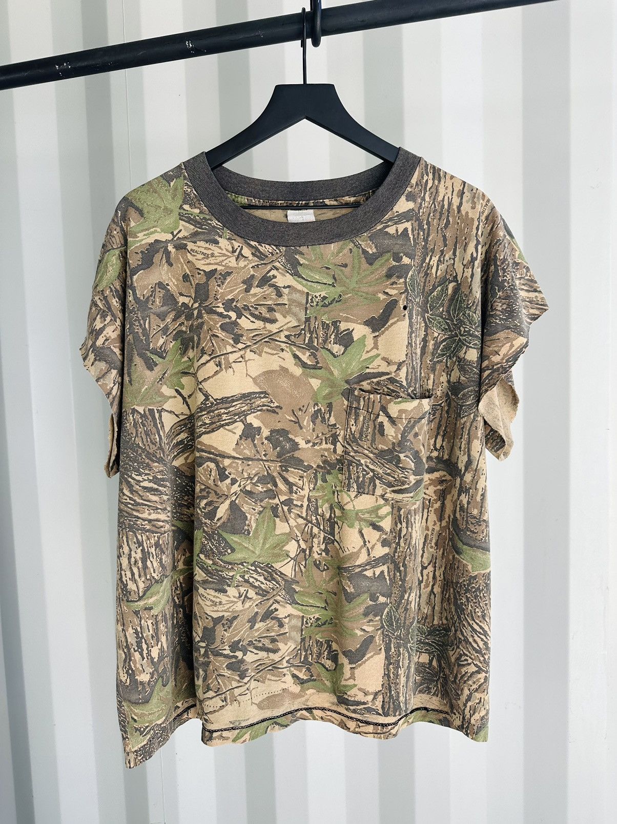 Vintage Cutoff Camo Shirt Thrashed Faded Distressed Grunge Size US XL / EU 56 / 4 - 1 Thumbnail