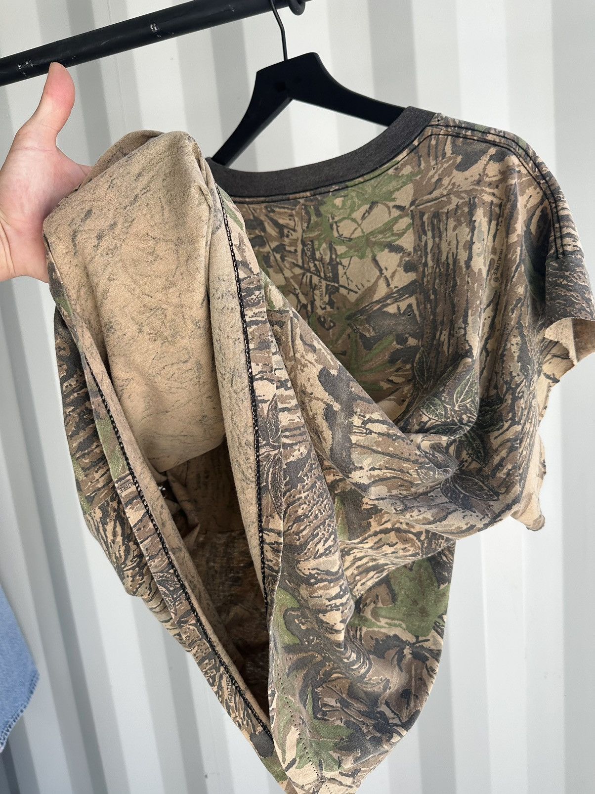 Vintage Cutoff Camo Shirt Thrashed Faded Distressed Grunge Size US XL / EU 56 / 4 - 5 Thumbnail