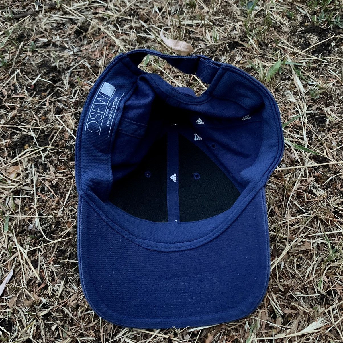 Vintage Vintage 90s Adidas Navy Logo Cap Hat Streetwear Baggy OS Size ONE SIZE - 5 Thumbnail