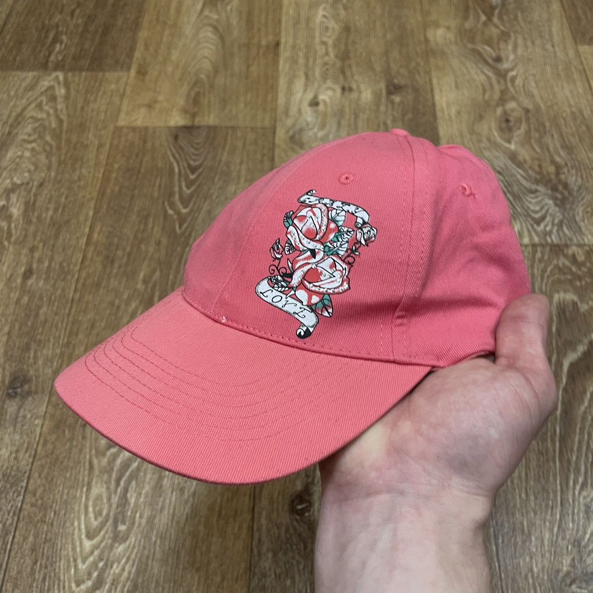 Vintage Vintage Y2K Ed Hardy Style Graphic Cap Pink Streetwear OS Size ONE SIZE - 1 Thumbnail