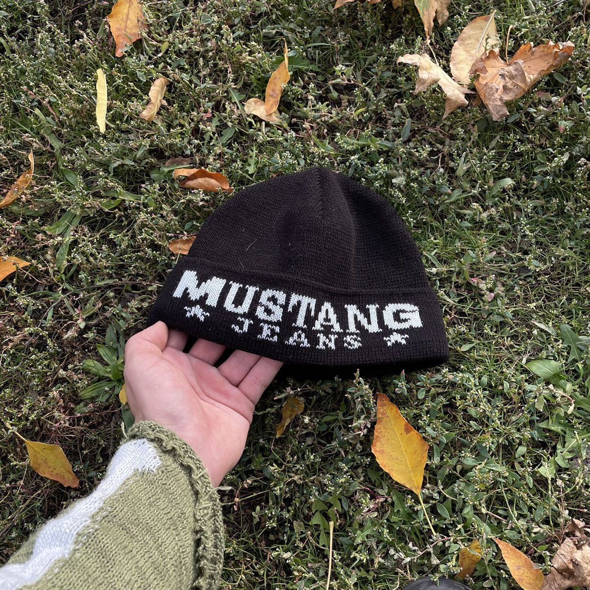 Vintage Vintage 90s Mustang Beanie Streetwear Grunge Black Baggy OS Size ONE SIZE - 3 Thumbnail