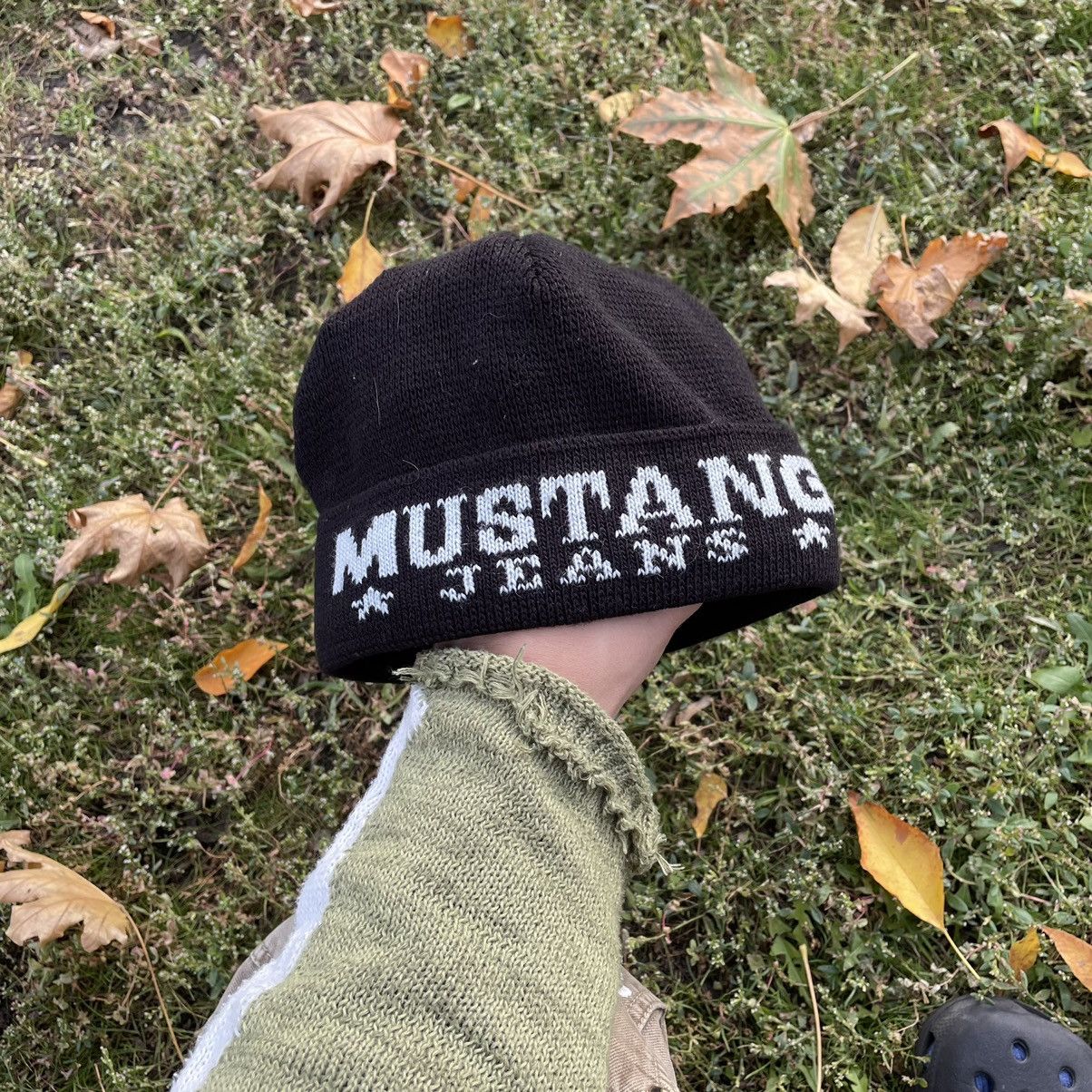Vintage Vintage 90s Mustang Beanie Streetwear Grunge Black Baggy OS Size ONE SIZE - 4 Thumbnail