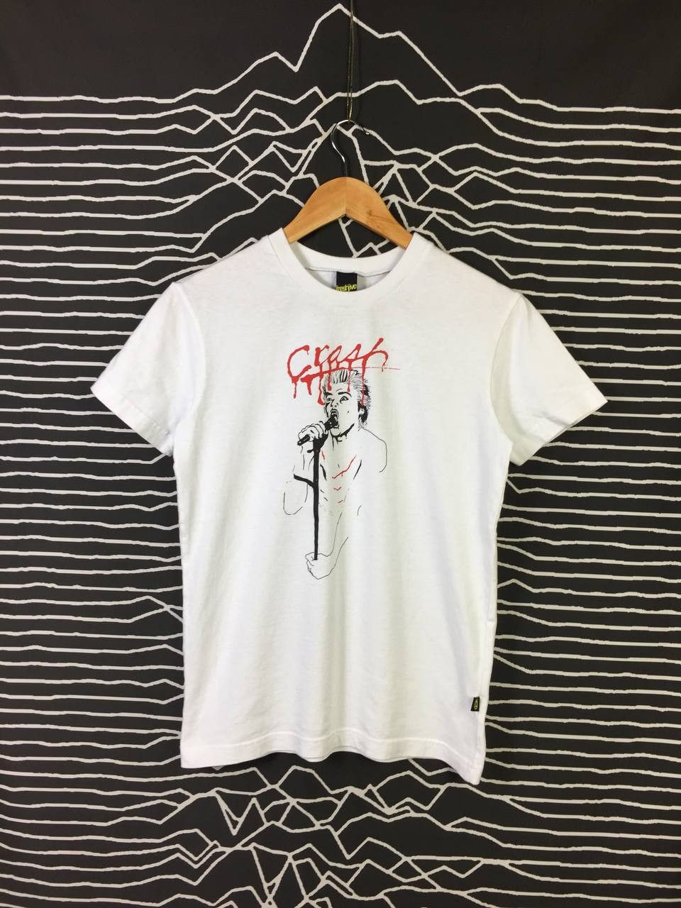 image of VTG Freshjive Darby Crash The Germs Punk Streetwear Tee in White, Men's (Size Small)
