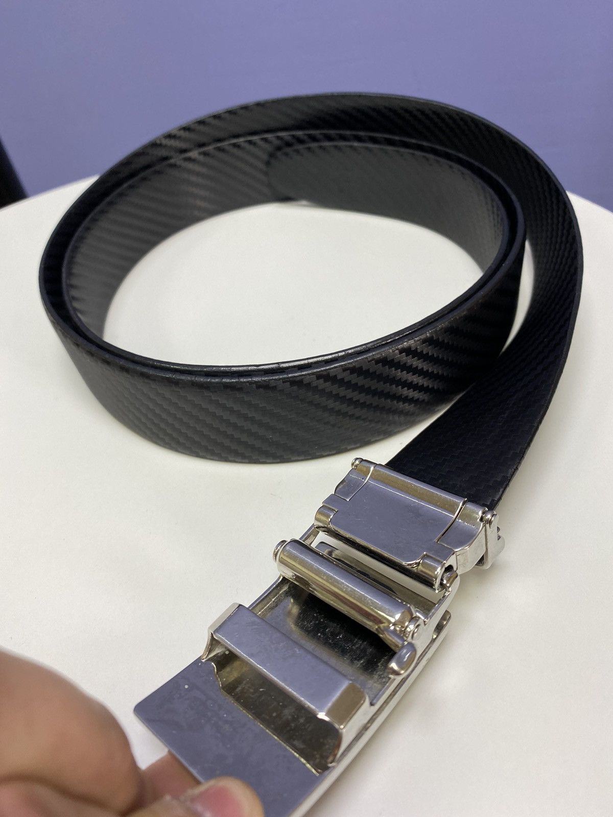 Pierre Cardin Pierre Cardin Black Leather Belt Buckle Logo Size ONE SIZE - 3 Thumbnail