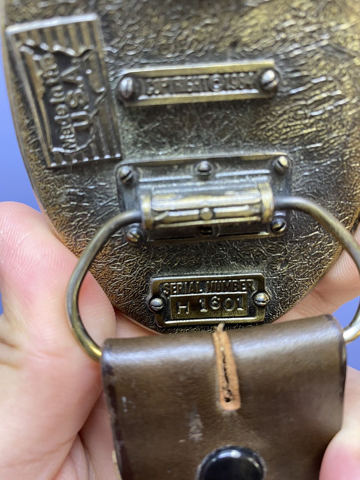 Other Vintage 1984 Texas Buckle Lather Brown Belt Size 32 - 9 Thumbnail