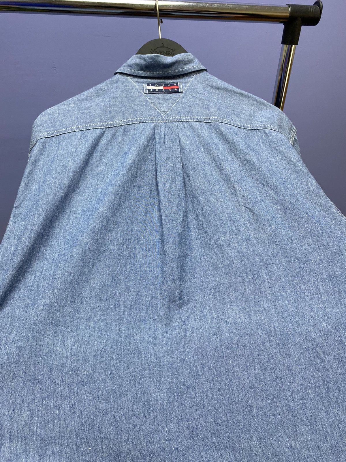 Tommy Hilfiger Vintage Tommy Jeans Denim Short Sleeve Shirt Size US M / EU 48-50 / 2 - 17 Thumbnail