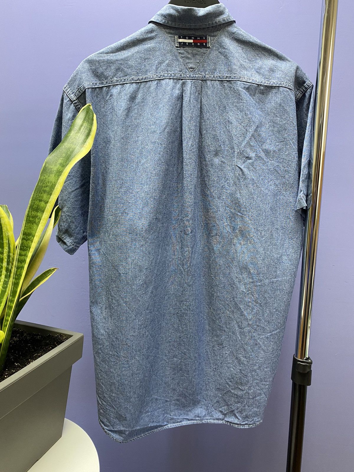 Tommy Hilfiger Vintage Tommy Jeans Denim Short Sleeve Shirt Size US M / EU 48-50 / 2 - 13 Thumbnail