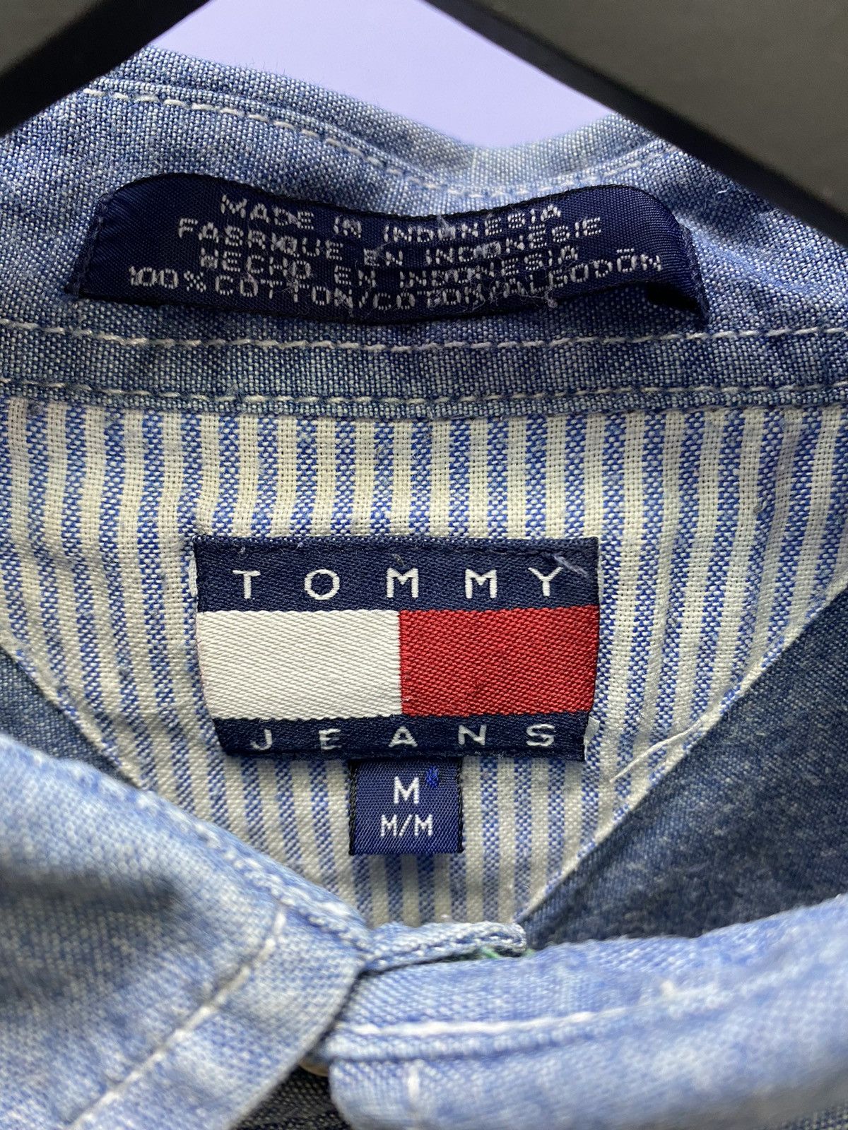 Tommy Hilfiger Vintage Tommy Jeans Denim Short Sleeve Shirt Size US M / EU 48-50 / 2 - 10 Thumbnail