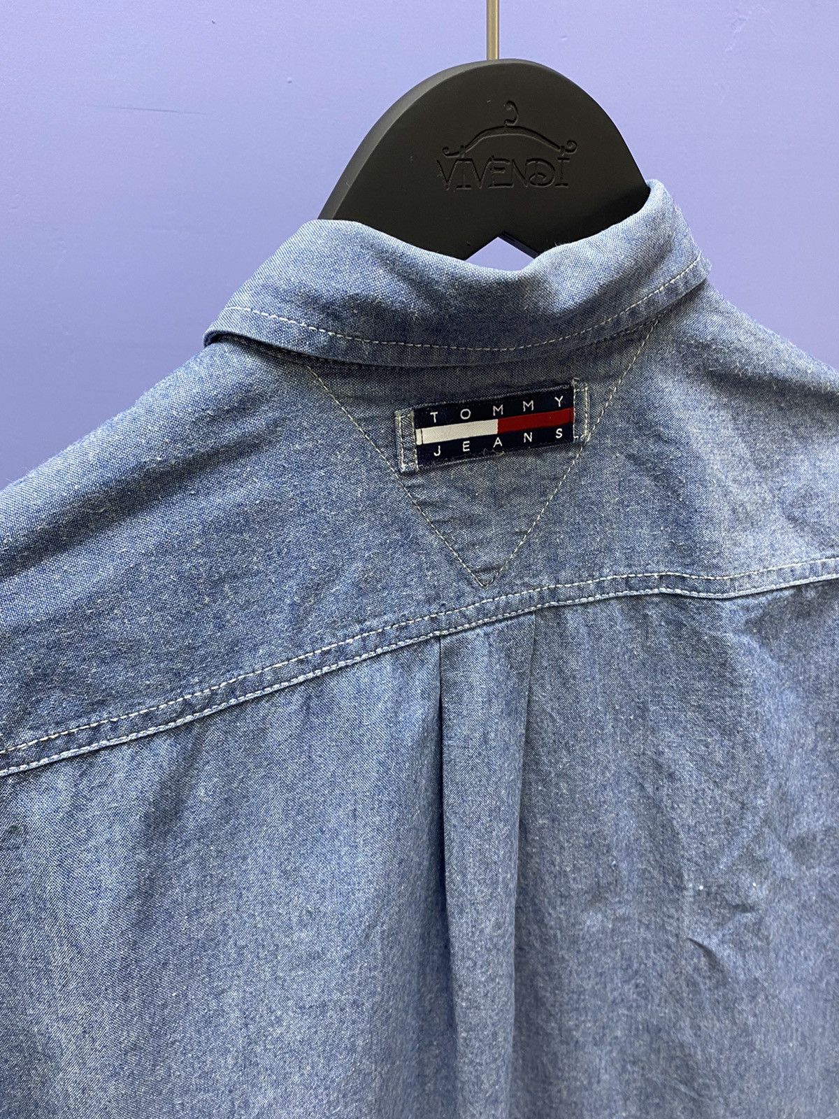 Tommy Hilfiger Vintage Tommy Jeans Denim Short Sleeve Shirt Size US M / EU 48-50 / 2 - 14 Thumbnail