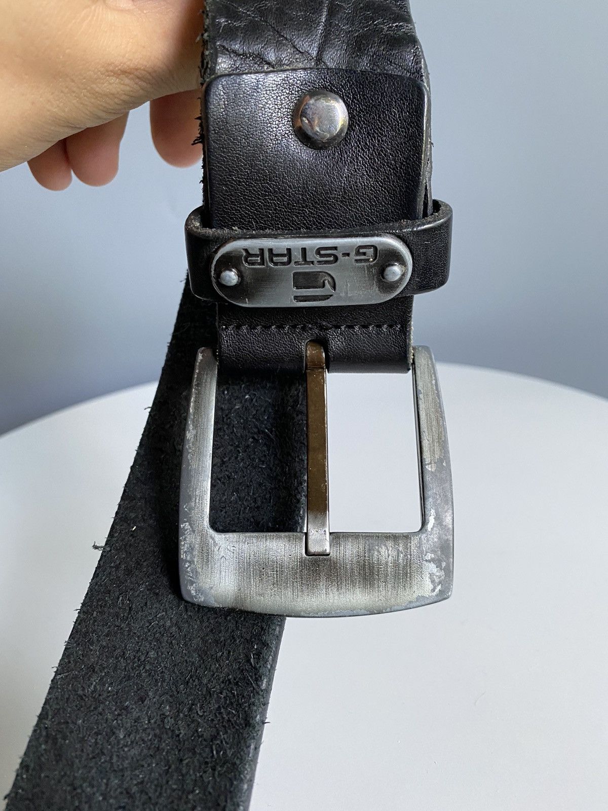 G-Star × Vintage G-Star Raw Leather Belt Size ONE SIZE - 6 Thumbnail