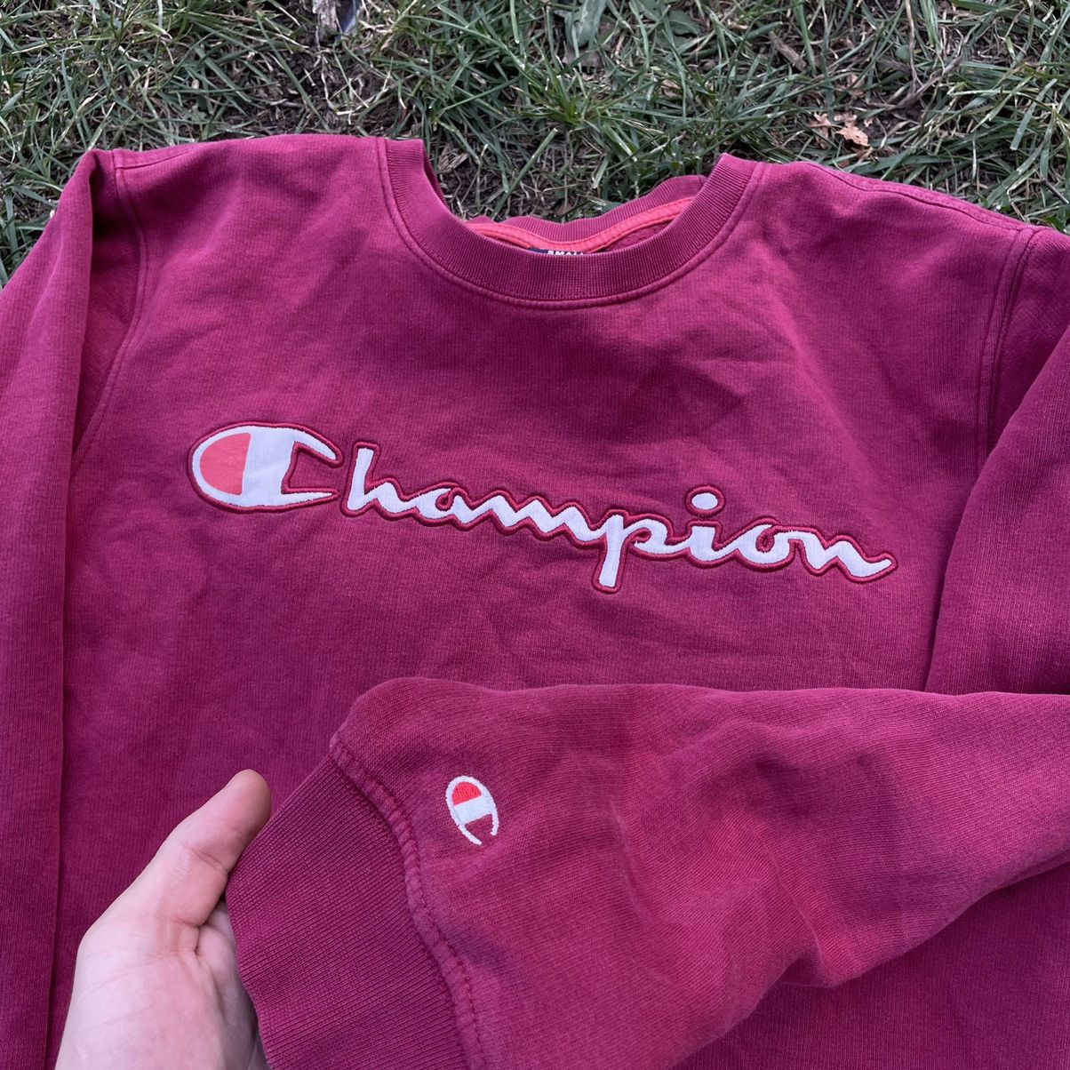 Vintage Vintage 90s Champion Embroidered Logo Crewneck Streetwear S Size US S / EU 44-46 / 1 - 5 Thumbnail