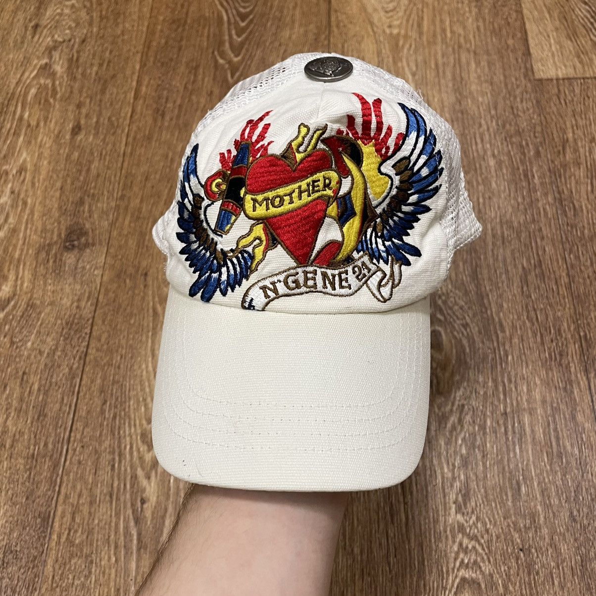 Ed Hardy Vintage Y2K Ed Hardy Christian Audigier Trucker Hat Cap Size ONE SIZE - 2 Thumbnail
