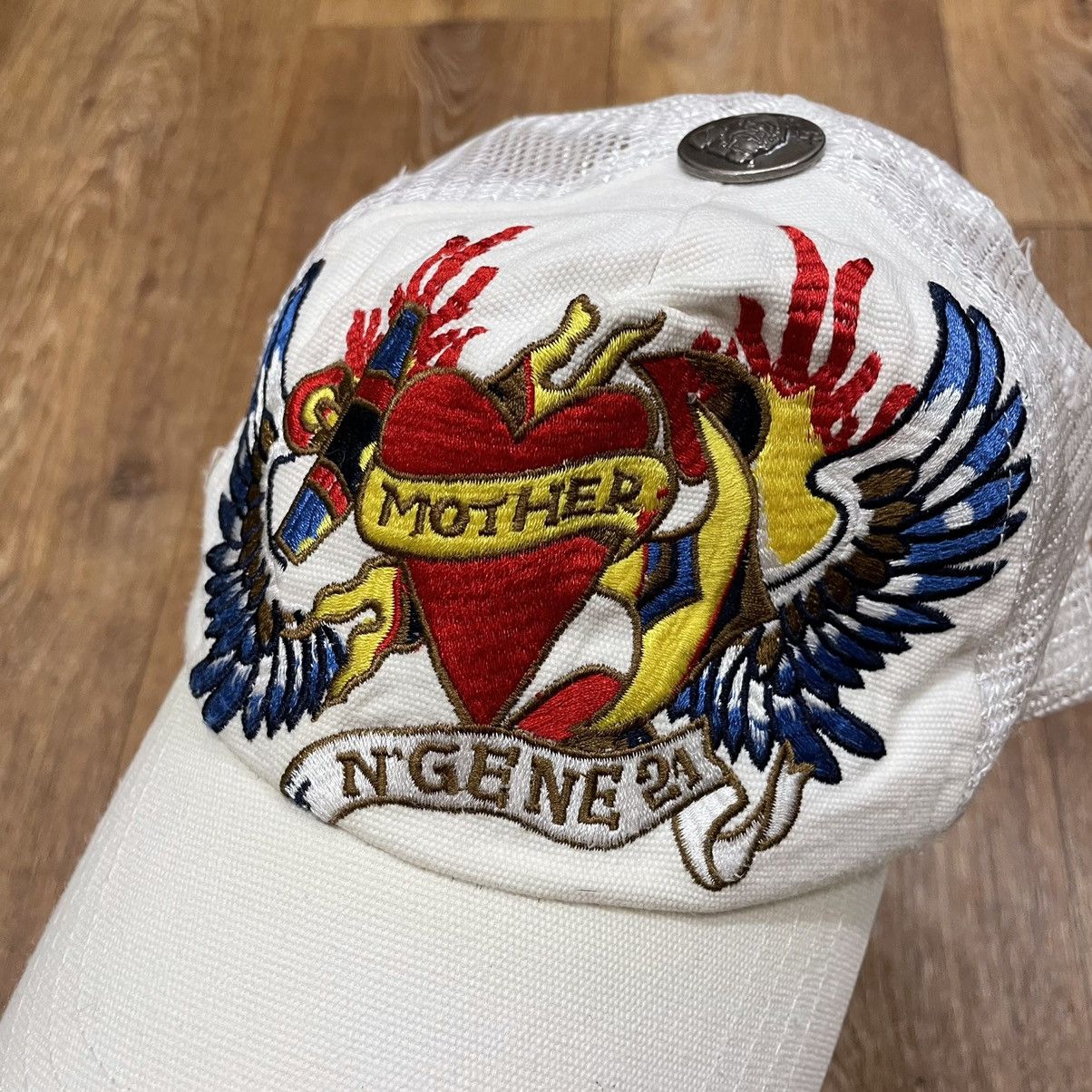 Ed Hardy Vintage Y2K Ed Hardy Christian Audigier Trucker Hat Cap Size ONE SIZE - 3 Thumbnail