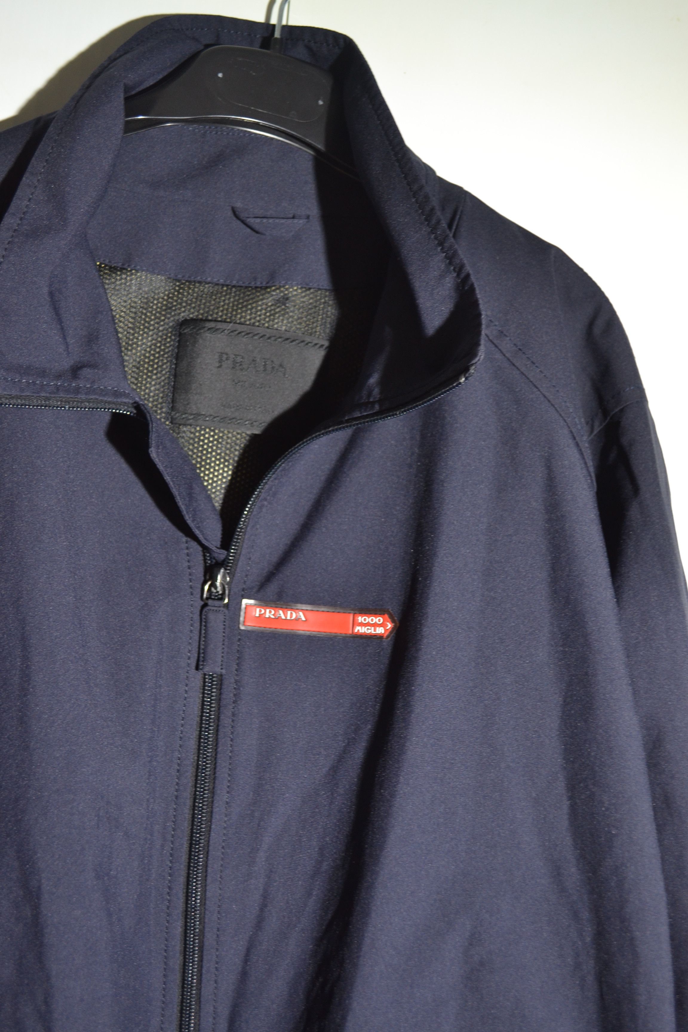 Prada Prada XXL size Deep Blue Windbreaker Bomber Jacket Mille