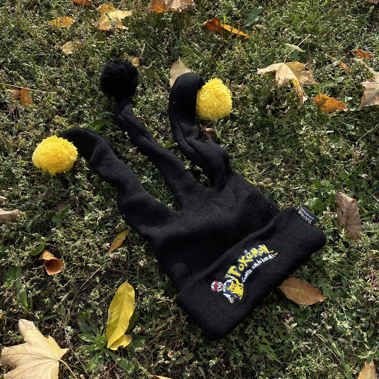 Vintage Vintage 90s Pokemon Graphic Beanie Black Streetwear Goth OS Size ONE SIZE - 2 Thumbnail