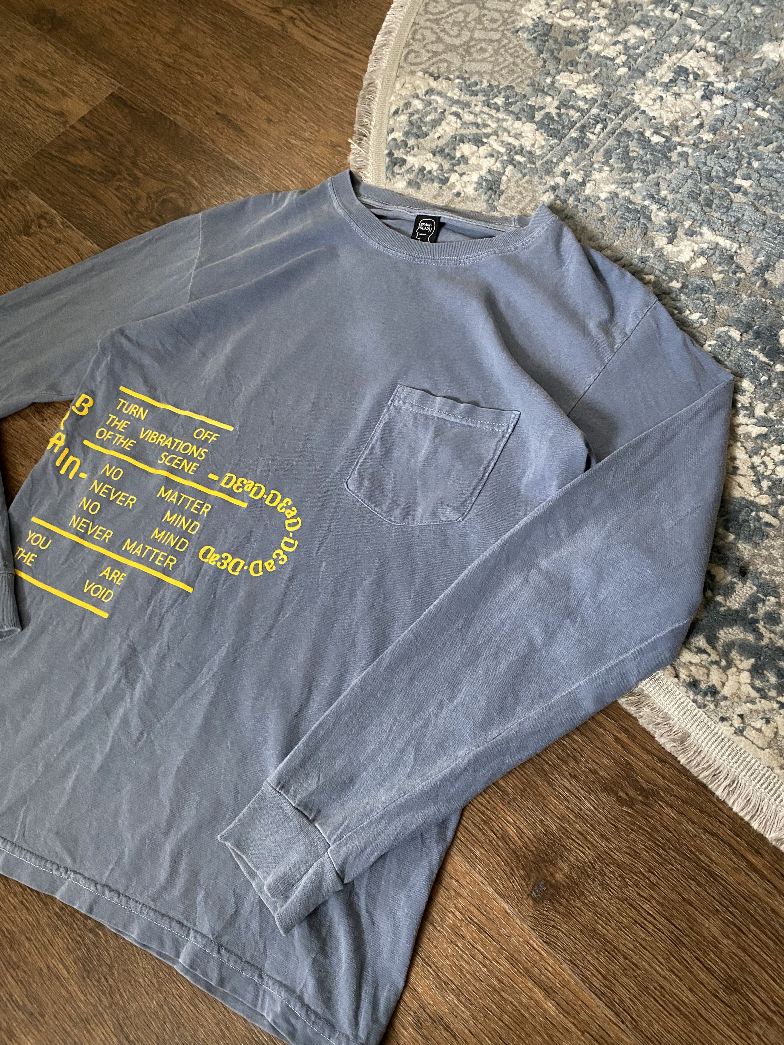 Brain Dead Brain Dead Ghost L/S Tee Blue Size S T shirt Long Sleeves Size US S / EU 44-46 / 1 - 3 Thumbnail