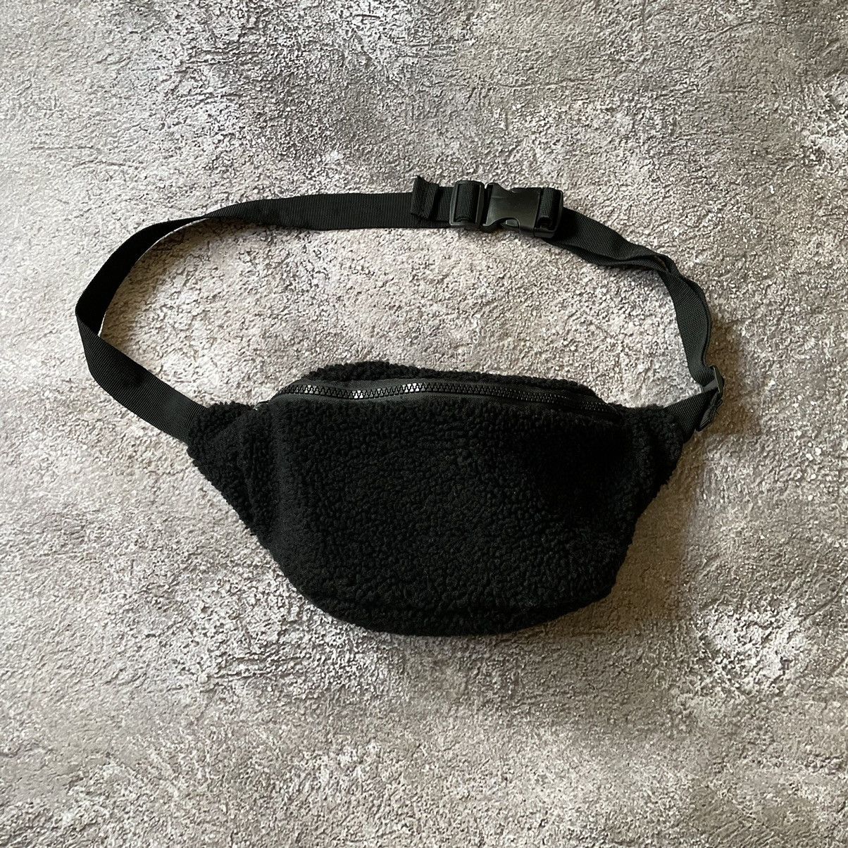 Vintage Vintage 90s Black Mohair Fanny Pack Bag Streetwear Baggy OS Size ONE SIZE - 2 Thumbnail